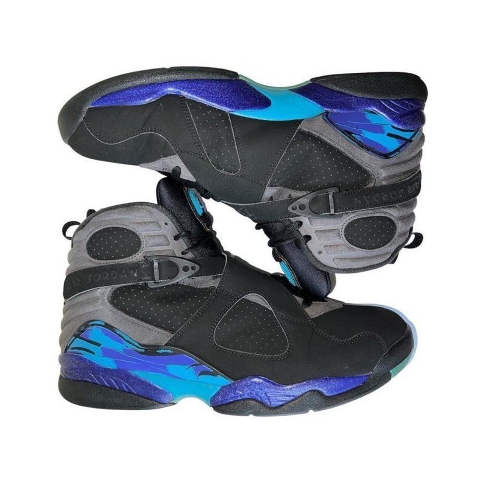 JORDAN Multicolor, Men's 8 Retro GS Aqua Sneakers Size 10 - Picture 11 of 13